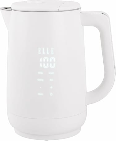 ELLE Panache Series Digital Electric Kettle, 1.7L, Smart Touch Display, Double Wall with Stainless Steel Interior, 2200W