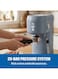 ELLE Panache Series Espresso Maker, Blue, 1L Water Tank, 20-Bar Pressure, Integrated Milk Frothing System, 1400W, Sleek Design
