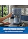 ELLE Panache Series Espresso Maker, Blue, 1L Water Tank, 20-Bar Pressure, Integrated Milk Frothing System, 1400W, Sleek Design