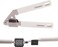 Westinghouse USA Stainless Steel Garlic Press &ndash; White   Rust-Proof, Ergonomic Non-Slip Handle   Effortless Garlic Mincing   Dishwasher Safe Kitchen Tool