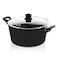 Westinghouse USA Casserole with Lid 24cm - Cast‑Aluminum Non‑Stick Cookware &ndash; Lightweight for Effortless Cooking, Scratch‑Resistant QuanTanium Coating for Healthy Cooking, Oven Safe