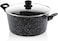 Westinghouse USA Casserole with Lid 28CM - Pressed Aluminium, Black Marble, Non-Stick Cookware
