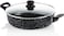 Westinghouse USA Low Casserole with Lid 28CM - Pressed Aluminium, Black Marble, Durable Non-Stick Pot