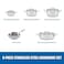 ELLE 9 Piece Stainless Steel Cookware Set 5 Ply with Casseroles and Fry Pan Durable Induction Compatible Pots and Pans with Lids for Everyday Cooking