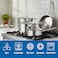ELLE 9 Piece Stainless Steel Cookware Set 5 Ply with Casseroles and Fry Pan Durable Induction Compatible Pots and Pans with Lids for Everyday Cooking