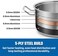 ELLE 14 Piece Stainless Steel Cookware Set 5 Ply with Casseroles and Fry Pan Durable Induction Compatible Pots and Pans with Lids for Everyday Cooking