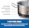 ELLE 16 Piece Stainless Steel Cookware Set 5 Ply with Casseroles and Fry Pan Durable Induction Compatible Pots and Pans with Lids for Everyday Cooking