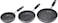Westinghouse USA Black Marble Mini Frying Pan Set (3 Pieces) &acirc;&euro;&ldquo; 12cm, 14cm, 16cm Non-Stick Pans with Cool-Touch Handles, Induction Compatible Cookware