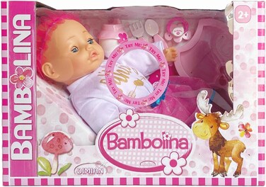 Dimian Bambolina Camelia 40cm Doll with 50 Words (English) and Accssories