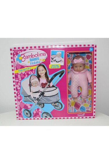 Bambolina Pram Set 2 In 1 With Doll BD2113SUP
