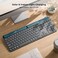 iClever BK60 Solar Bluetooth Keyboard, Wireless Keyboard with Solar &amp; Indoor Light Charging, Full Size, 3-Device Connectivity, Silent Scissor Round Keys, Numeric Keypad for Office/Home/Mac/Windows
