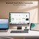iClever BK60 Solar Bluetooth Keyboard, Wireless Keyboard with Solar &amp; Indoor Light Charging, Full Size, 3-Device Connectivity, Silent Scissor Round Keys, Numeric Keypad for Office/Home/Mac/Windows
