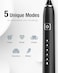 7AM2M Sonic Electric Toothbrush with 6 Brush Heads for Adults and Kids, One Charge for 120 Days, Wireless Fast Charge, 5 Modes with 2 Minutes Built in Smart Timer, Electric Toothbrushes (Black)
