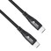 ZOOOK USB-C to USB-C Premium Magnetic Self-Organizing Cable with 65W Power Delivery and 120cm Durable Nylon Braided Sync and Charge Cable, Reversible Connectors, Thick Copper Core, Springy (Black)
