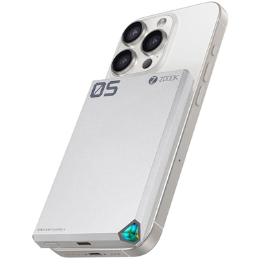 ZOOOK 5000mAh Magnetic Wireless Power Bank, Qi2 Certified Portable Wireless Charger with 15W Fast Charging Stand, USB-C, MagSafe Compatible, Compact and Slim Design for Power on the Go