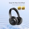 ZOOOK ENIGMA Wireless Headphones Bluetooth 5.0 Over-Ear Headset with Mic Hybrid Active Noise Cancelling Hi-Res Audio 30H Battery Wearing Detection Foldable for Travel, Work, Music, Call UAE Version