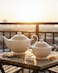Fissman Teapot and Sugar Bowl Set, Porcelain Tea Set Versailles Series   1350mL Teapot with 500mL Sugar Bowl