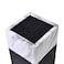 Fissman Universal Knife Marble Blocks, Holders With Slots For Scissors And Sharpening Rod And Detach For Easy Cleaning White/Black 11x23x11cm