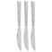 Fissman 3-Piece Dinner Knife 22.5cm, Stainless Steel Cutlery Set Flor Series
