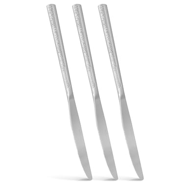 Fissman 3-Piece Dinner Knife 22.5cm, Stainless Steel Cutlery Set Flor Series