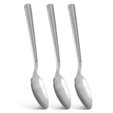 Fissman 3-Piece Tea Spoon 15cm, Stainless Steel Cutlery Set Flor Series