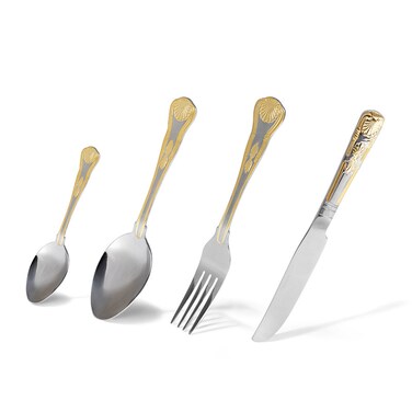 Fissman 24-Piece Golden Cutlery Set (Stainless Steel) Rousse Series