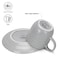Fissman 2-Piece Cups Firmina Gray 180ml with Saucers New Bone China