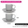 Fissman 2-Piece Cups Firmina Gray 180ml with Saucers New Bone China