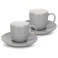 Fissman 2-Piece Cups Firmina Gray 180ml with Saucers New Bone China