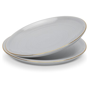Fissman 2-Piece Plates Firmina Gray 26cm New Bone China