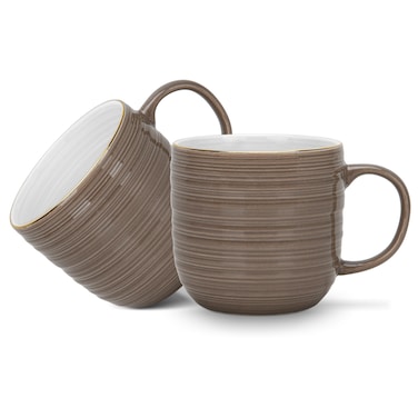 Fissman 2-Piece Mugs Firmina Brown 350ml New Bone China