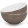 Fissman 2-Piece Bowls Firmina Brown 14.5cm/620ml New Bone China