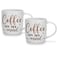 Fissman 2-Piece Mugs 310ml Coffee On My Mind New Bone China
