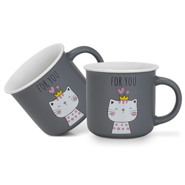 Fissman 2-Piece Mugs 380ml For You New Bone China
