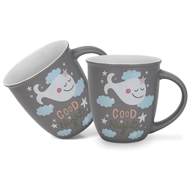 Fissman 2-Piece Mugs 380ml Good Night New Bone China