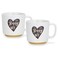 Fissman 2-Piece Mugs 490ml Happy Day With Heart New Bone China