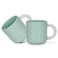 Fissman 2-Piece Mugs 360ml Green New Bone China
