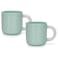 Fissman 2-Piece Mugs 360ml Green New Bone China