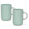 Fissman 2-Piece Mugs 540ml Green New Bone China