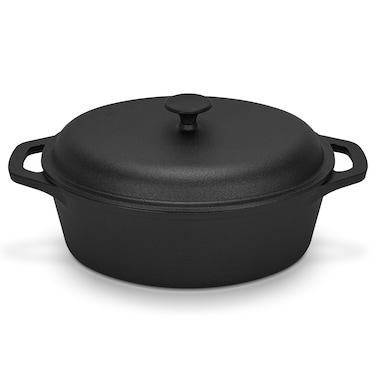 Fissman Casserole with Lid 33cm/6LTR with Lid (Cast Iron)