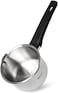 Fissman Saucepan with Pouring Spout 900mL, Stainless Steel Saucepan 12x7.5cm Dione Series, 18/10 INOX304 Saucepan Silverware   Ergonomic Bakelite Handle   Induction Bottom