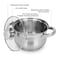 Fissman Stockpot Felina 18cm/2.9LTR With Glass Lid Stainless Steel