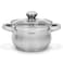 Fissman Stockpot Felina 18cm/2.9LTR With Glass Lid Stainless Steel