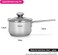 Fissman Saucepan 0.8L with Glass Lid, Stainless Steel 18/10 INOX304 Sauce pan Gulliver Series, Induction Bottom Suitable for all Types of Stoves, Long Stay-Cool Ergonomic Handle
