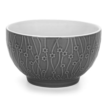 Fissman Bowl 14cm/640ml Grey Ceramic