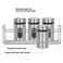 Fissman 5-Piece Salt And Pepper Shaker Glass 80ml