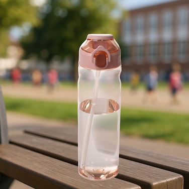 Water Bottle Plastic 750ml For Kids BPA Free Non-Toxic Black