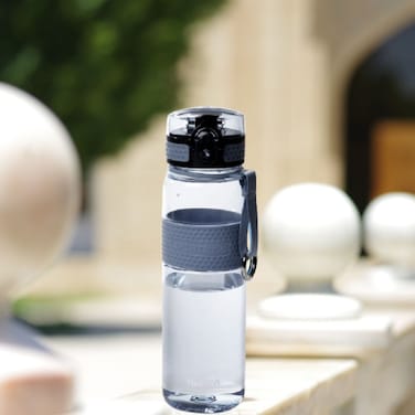 Fissman Water Bottle Plastic 620ml BPA Free Non-Toxic Black