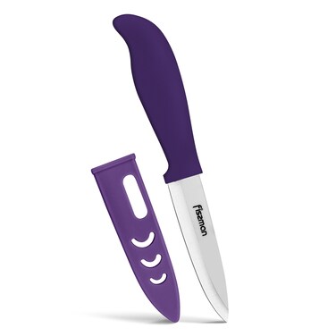 Fissman 4" Pairing Knife Ceramic Blade with Sheath Purple