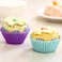 Fissman 6-Piece Cupcake Molder, Silicone Cupcake Muffin Baking Cups, Reusable Non-Stick Cake Molds Sets, Molder Bakeware Maker Mold Tray Baking Cup Liner Molds (Purple)